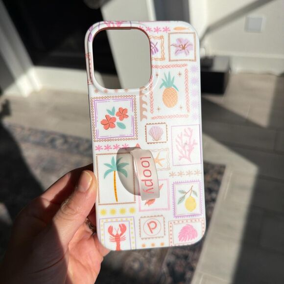 Loopy Apple iPhone 14 Pro Max Case - Beach Seashell Coral - Picture 1 of 4